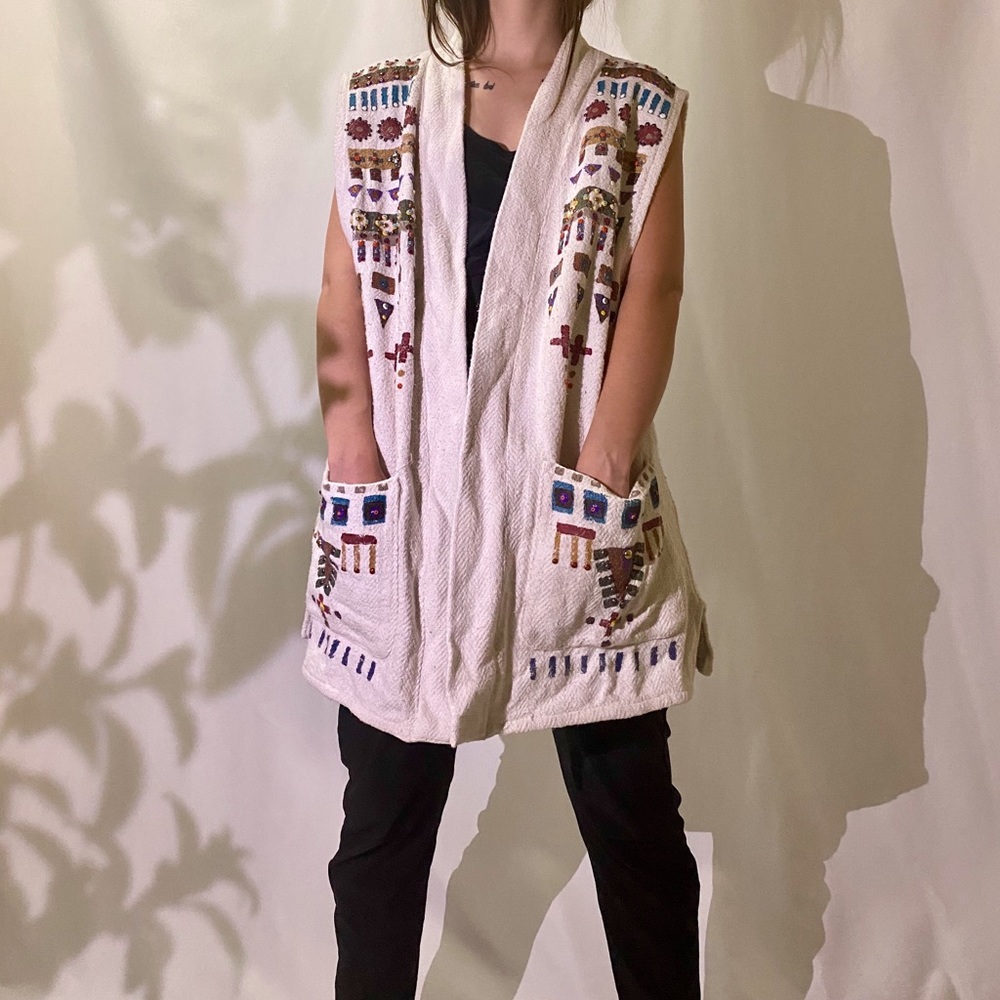 Hand-painted vest 🍃